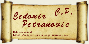 Čedomir Petranović vizit kartica